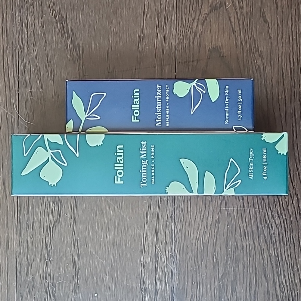 NIB Follain Moisturizer and Toning mist duo